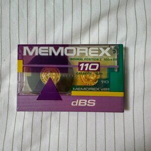 Vintage‎ MEMOREX 110 Cassette Tape NWT dBS Normal Position NEW Retro